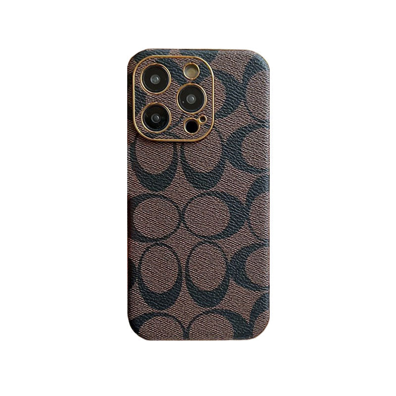 Classic iPhone Case Leather Light Brow -QBK240513