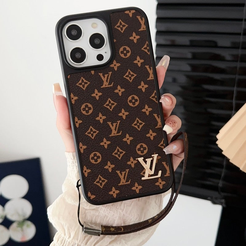 Luxury Classic Brown Hand Chain iPhone Case