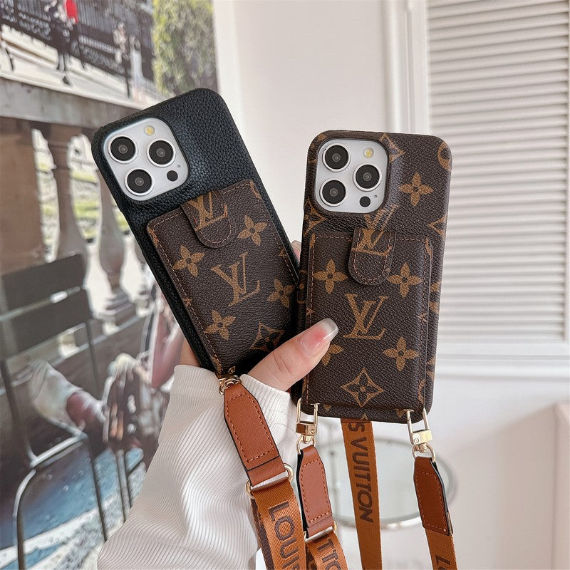 Luxury Card Bag Crossbody Chain iPhone Case