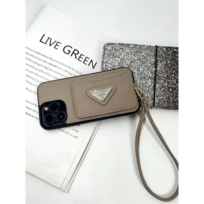 Luxury Four Colors Card Bag iPhone Case