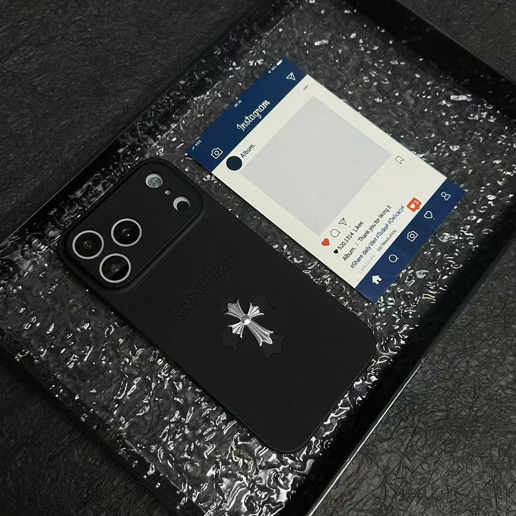 Chrome Hearts Cross Leather iPhone Case